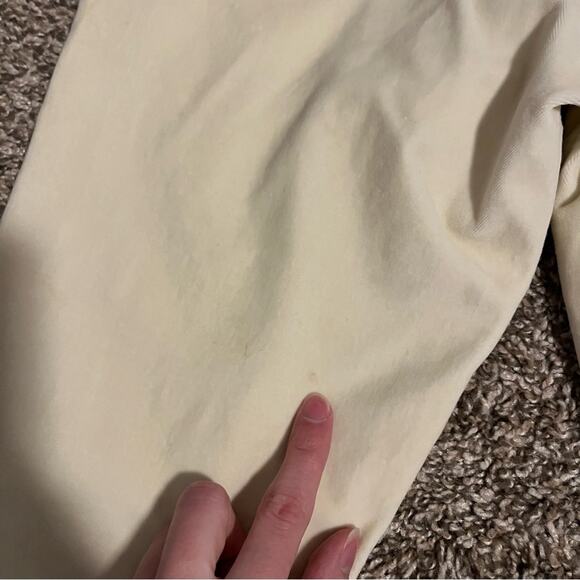 FRAME Ivory Winter White Velvet Skinny Pants Size 27 - Picture 6 of 8